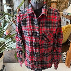 Men's Red and Black Plaid Shirt by Pendleton size XL